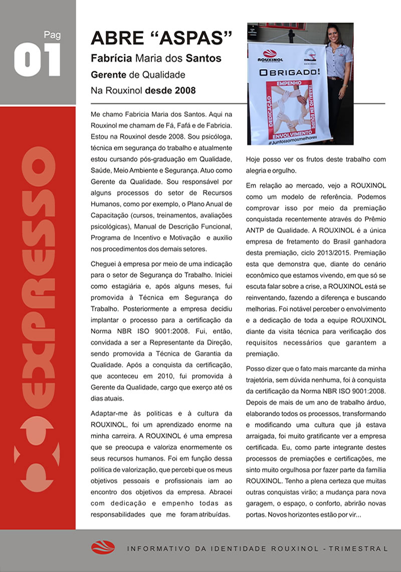 Jornal Expresso Rouxinol - Nº08 pag1