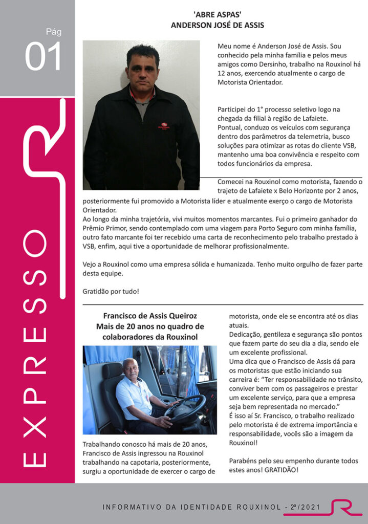 Informativo Expresso Rouxinol – Nº25